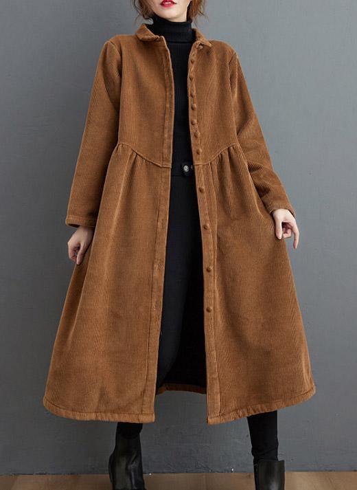 Langer Kordmantel für Frauen
