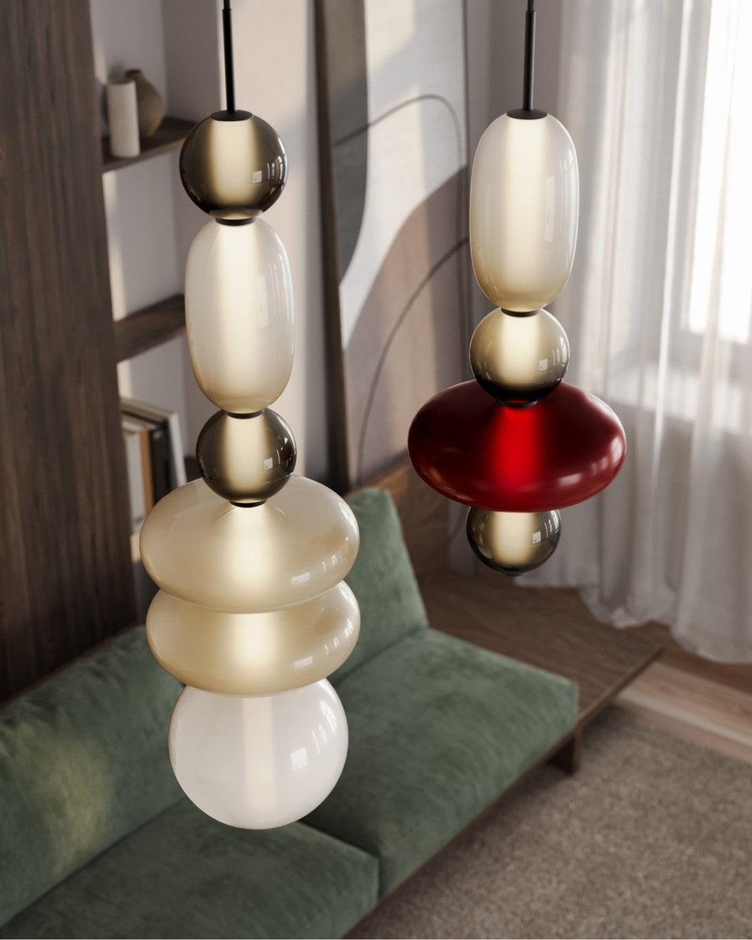 LumiSphere Light - Modern Colored Glass LED Pendant Light