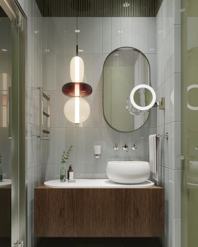 LumiSphere Light - Modern Colored Glass LED Pendant Light