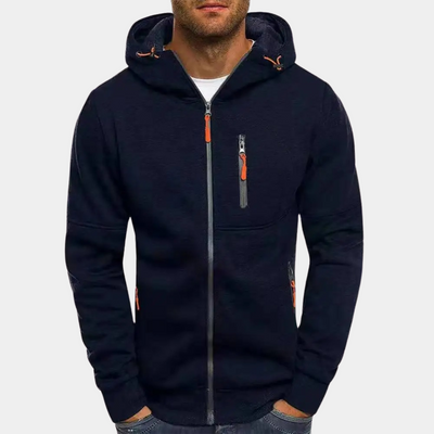 Zip Up Jacke mit Kapuze für Männer