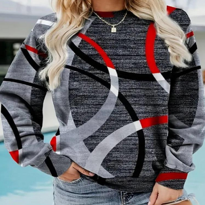 Stylischer Rundhals-Pullover für Frauen