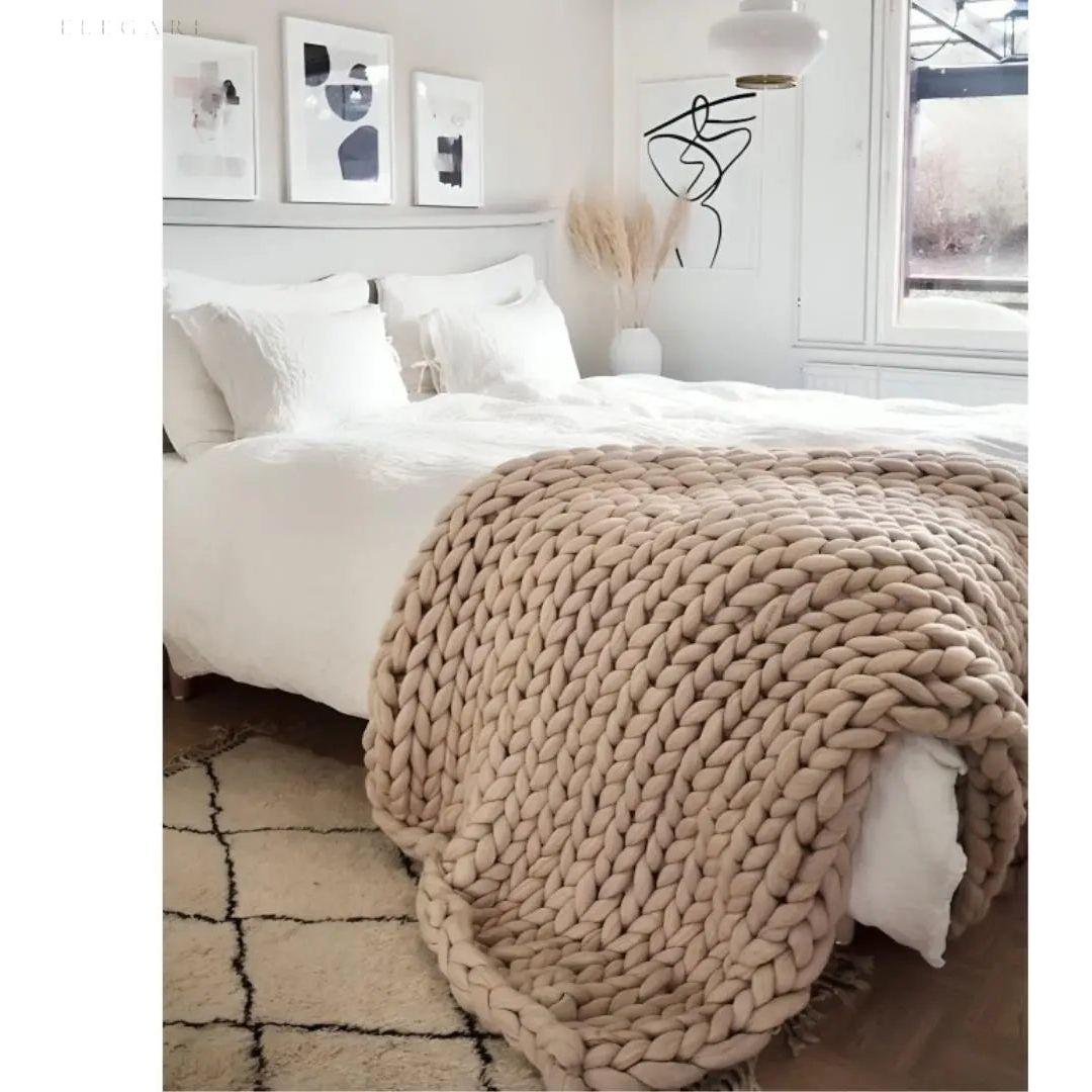 CHUNKY KNIT WEIGHTED THROW