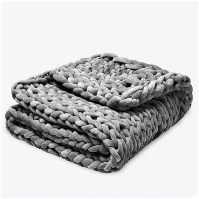 CHUNKY KNIT WEIGHTED THROW