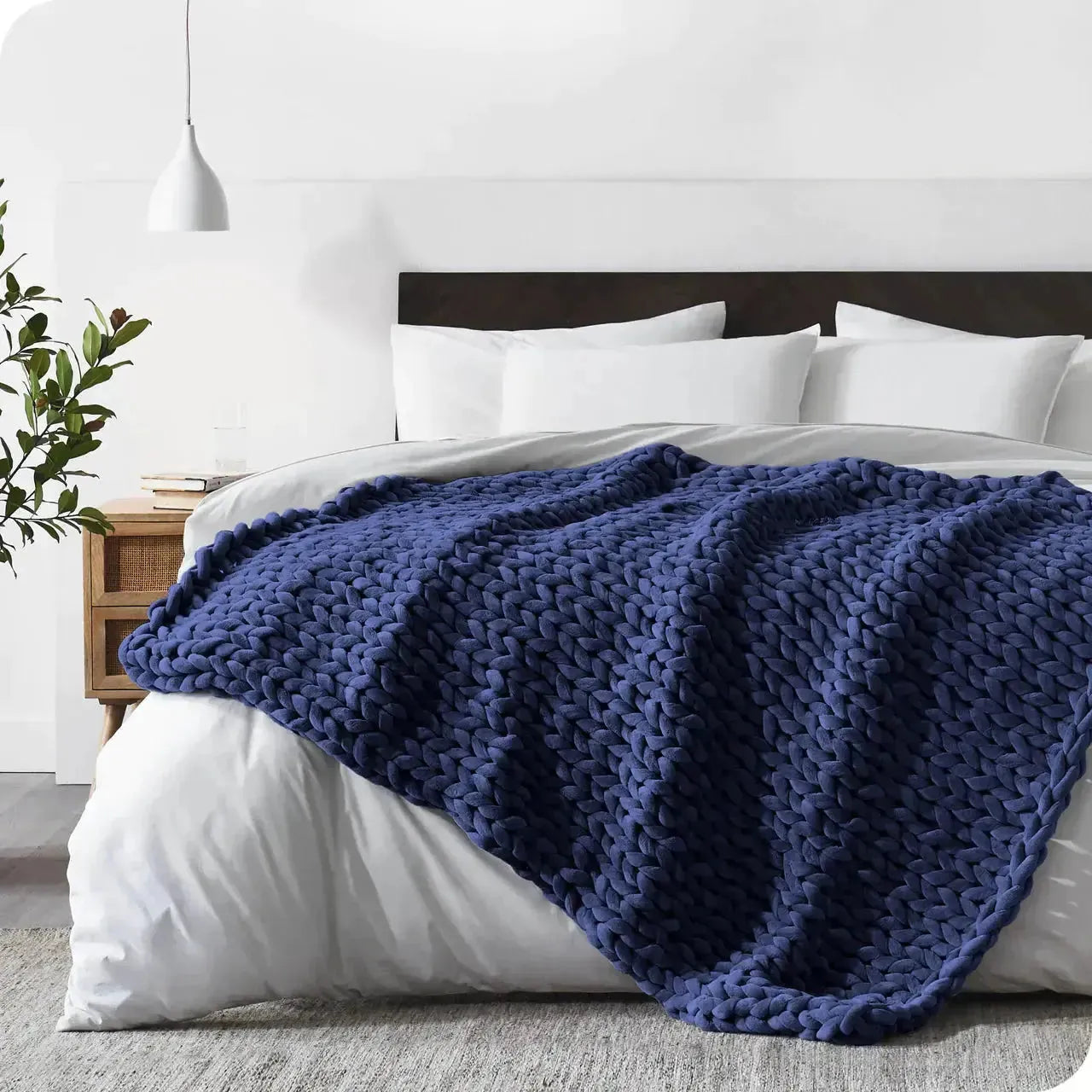 CHUNKY KNIT WEIGHTED THROW