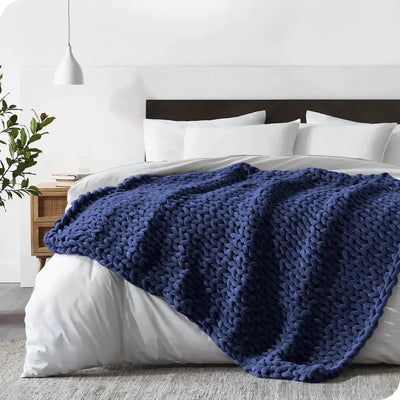 CHUNKY KNIT WEIGHTED THROW
