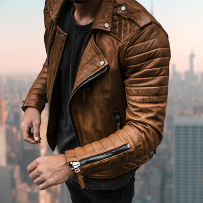 Leder Bikerjacke für Herren