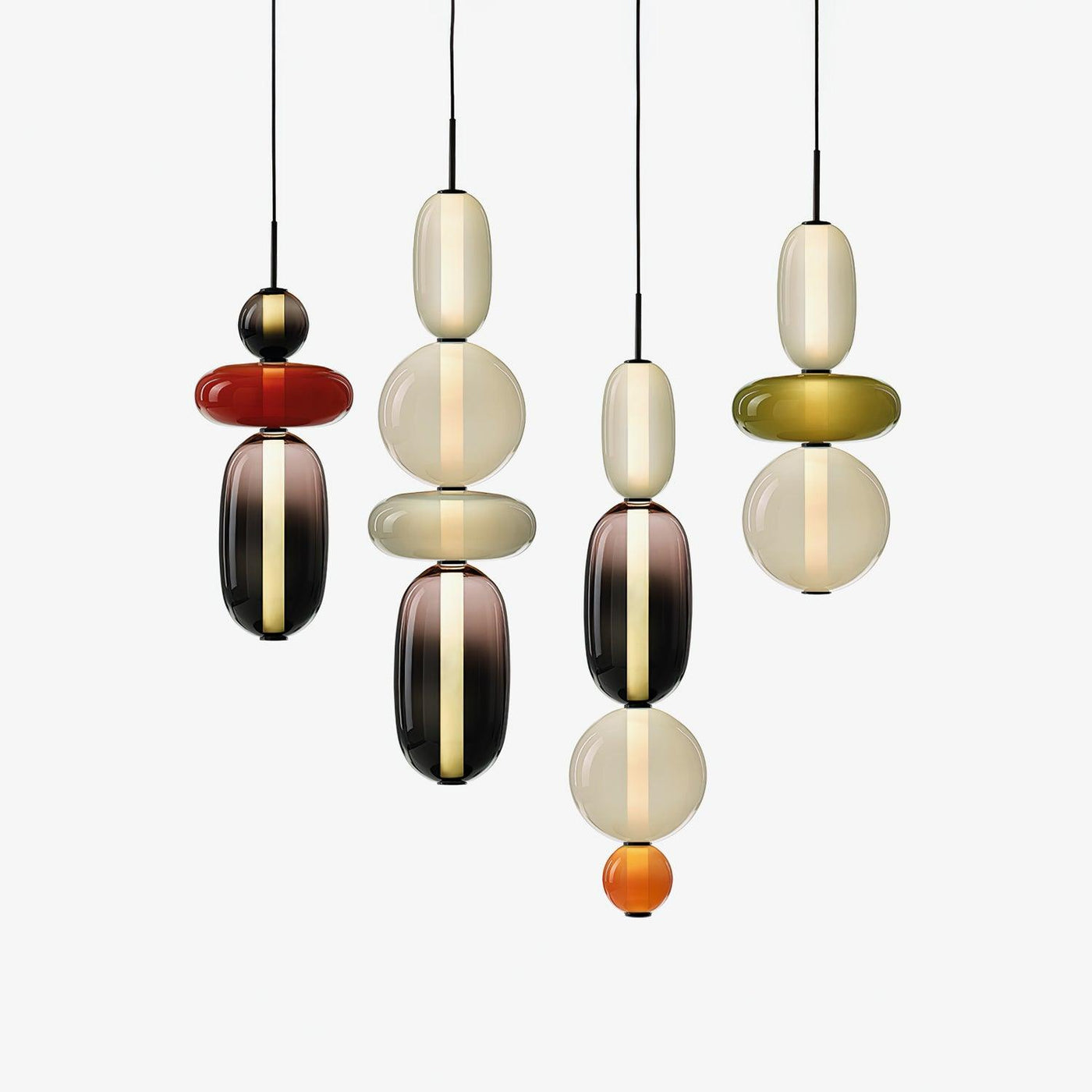 LumiSphere Light - Modern Colored Glass LED Pendant Light