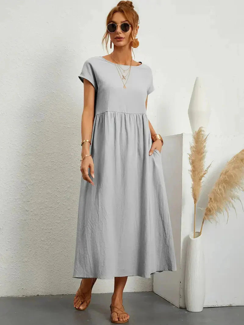 Elegantes langes Kleid mit graziösem Fall für Damen