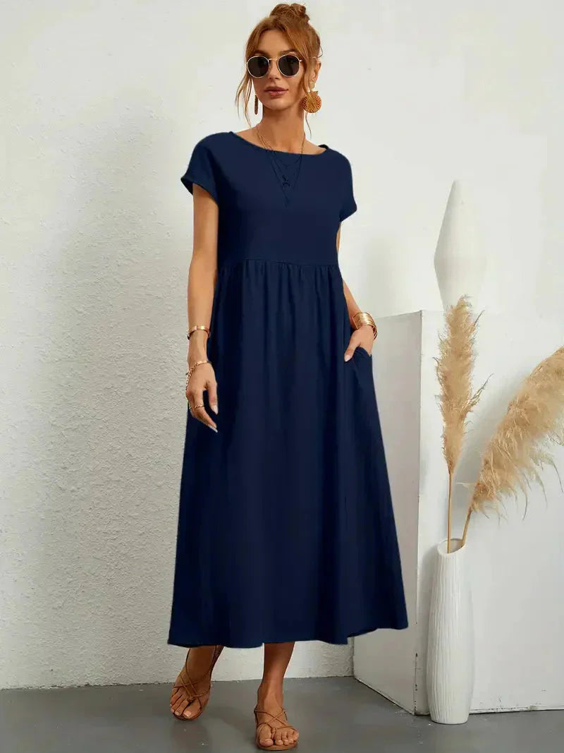 Elegantes langes Kleid mit graziösem Fall für Damen