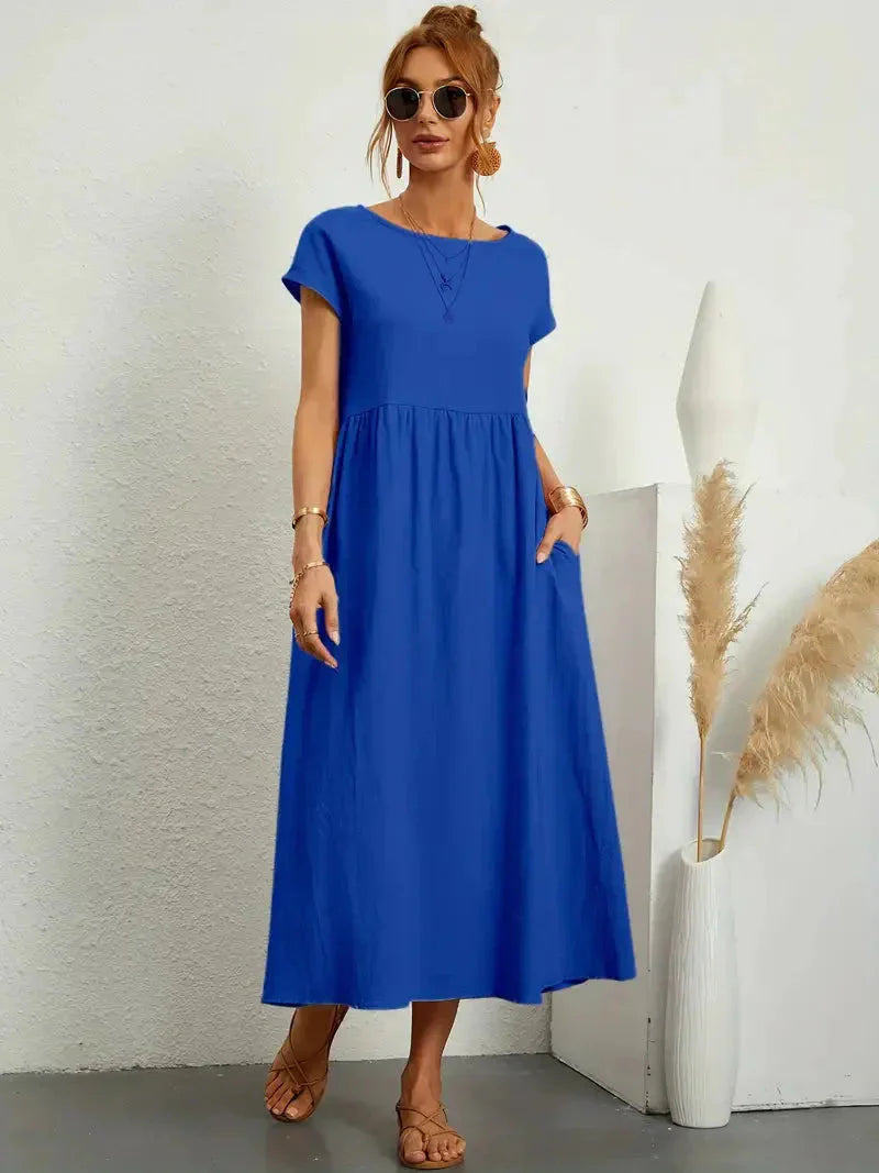 Elegantes langes Kleid mit graziösem Fall für Damen