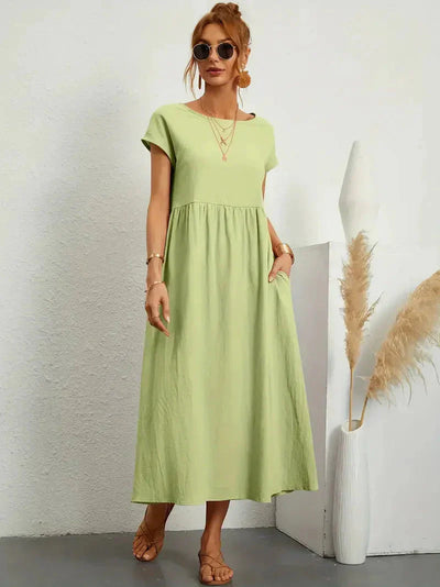 Elegantes langes Kleid mit graziösem Fall für Damen