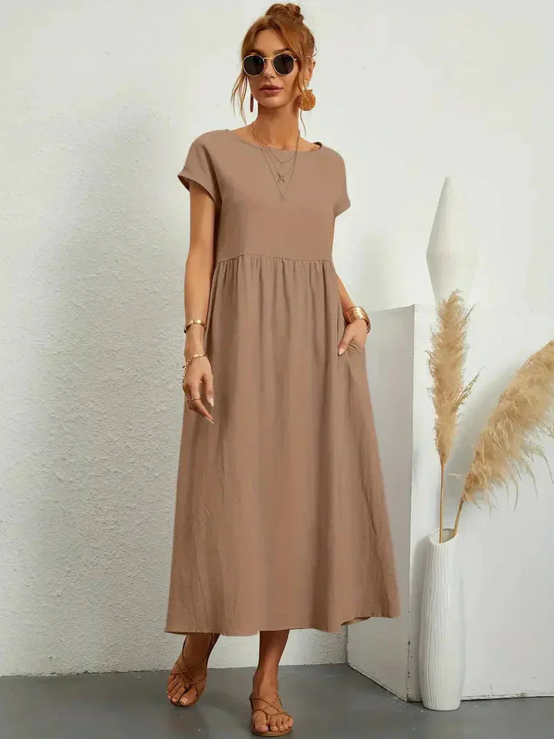 Elegantes langes Kleid mit graziösem Fall für Damen