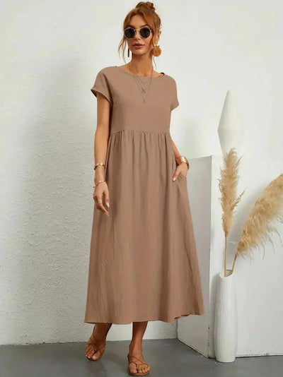 Elegantes langes Kleid mit graziösem Fall für Damen