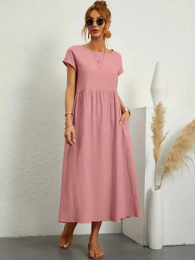 Elegantes langes Kleid mit graziösem Fall für Damen