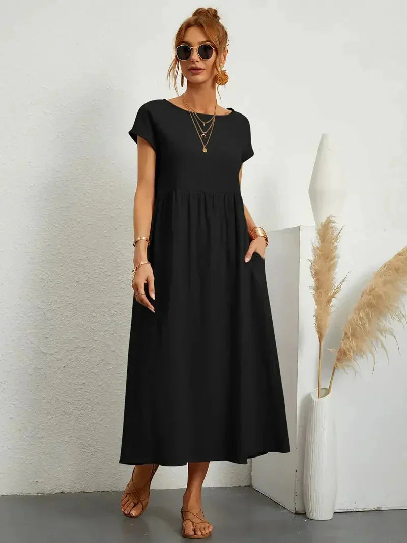 Elegantes langes Kleid mit graziösem Fall für Damen
