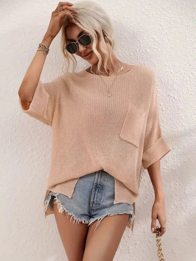 Celina – Oversized Batwing Bluse Für Lässige Outfits