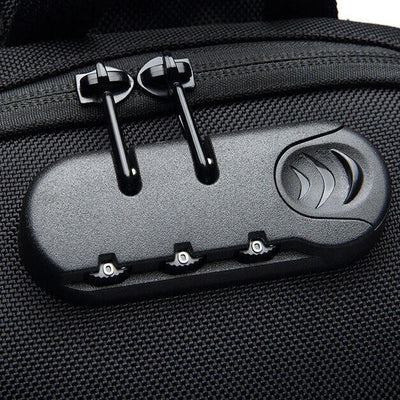 Unisex Eingebauter Ladeanschluss Umhängetasche | Anti-Diebstahl