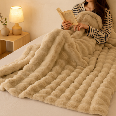 Sylvia | Luxuriöse, plüschige, doppellagige Ganzjahresdecke