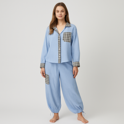 Klassisches Damen-Pyjama-Set