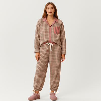 Viktoria – 2-teiliges, lässiges Pyjama-Set für Damen – Weicher und lässiger Schlafanzug