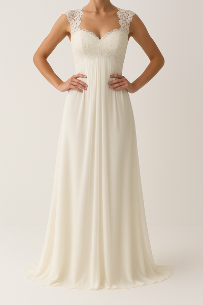 Hanne - Elegante Lange Abendkleider Mit Spitzen-Corsage