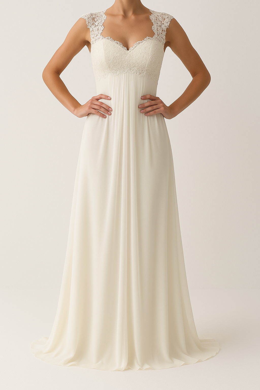 Thyra - Elegante Lange Abendkleider Mit Spitzen-Corsage