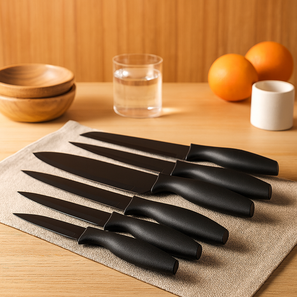 Adrian | Edelstahl-Küchenmesserset mit Block