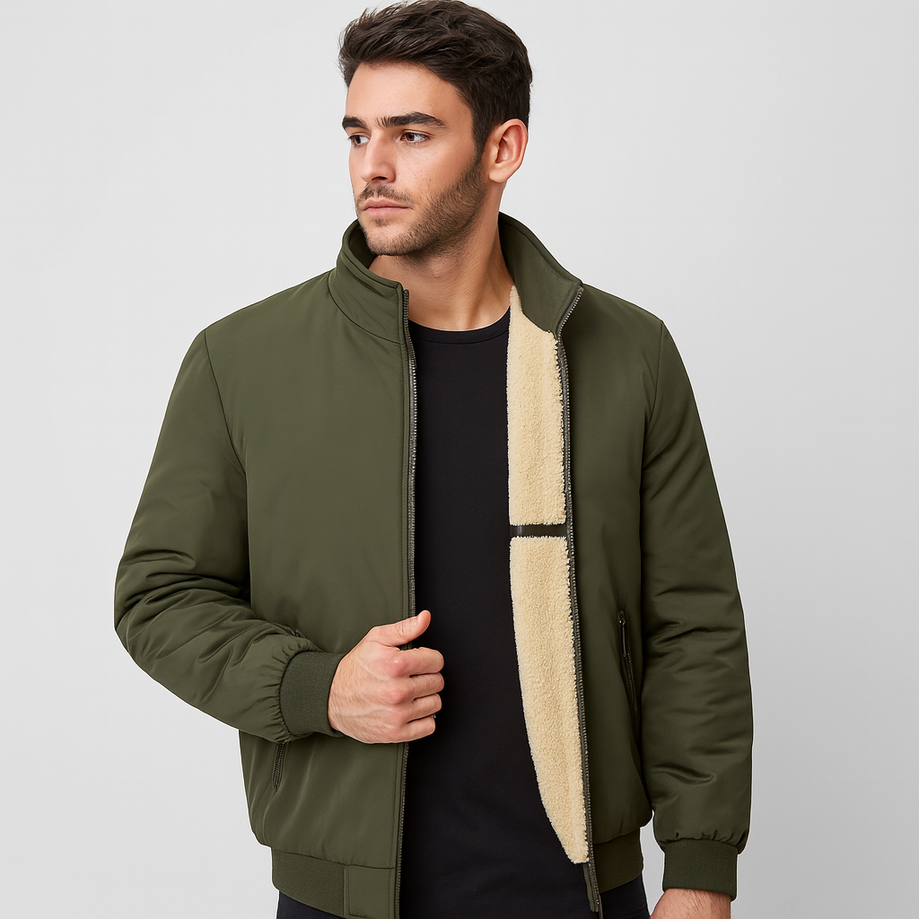 Erik | Warme Herren-Fleecejacke mit Stehkragen