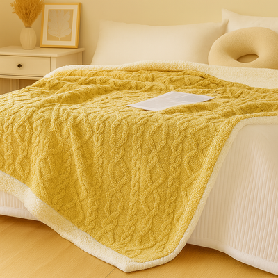Verdickte doppelseitige Fleece-Bettdecke