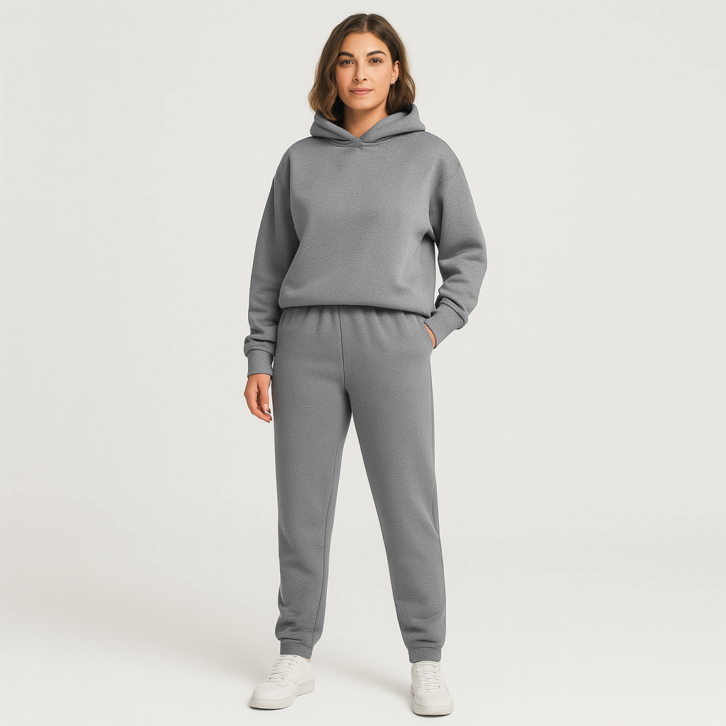 Ultimatives Komfort-Set aus Hoodie und Jogginghose – Gemütliche 2-teilige Loungewear für Frauen