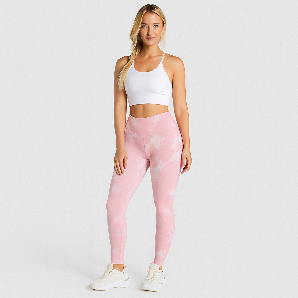 Elegante Marmor-Batik-Yoga-Leggings – Stylische und sportliche Activewear für Damen