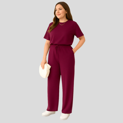 Mira – Mit rundem Kragen und flexiblen Taillenhosen für mühelose Komfort