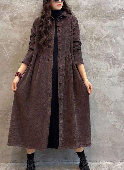 Langer Kordmantel für Frauen