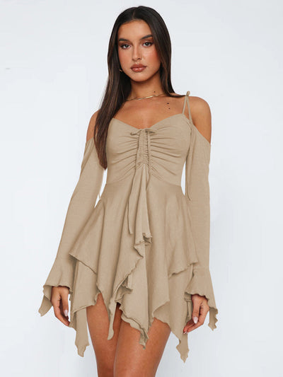 Clara – Schulterfreies Sommerkleid für Damen im Lagenlook