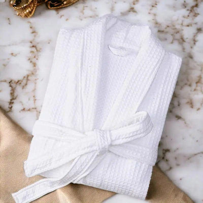 Classic Turkish Cotton Waffle Bathrobe