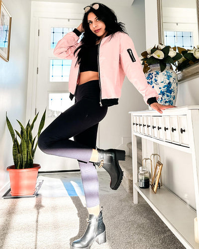 Damen-Bomber-Übergangsjacke | Lässig