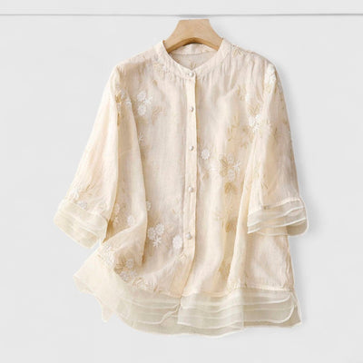 Maisie | Blumenbluse aus Premium-Materialien