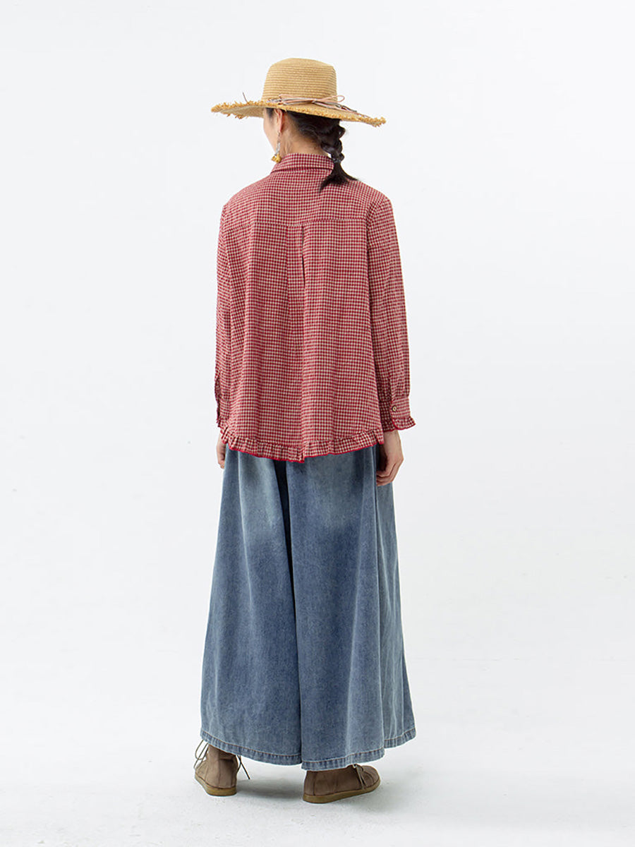 Wynter | Frauen Leinen Baumwolle Lose Shirt