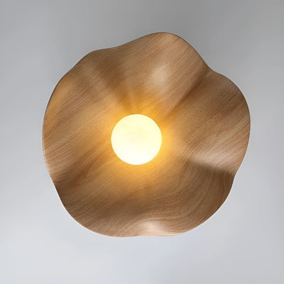 PetalBeam Light – Nordische Lotusblatt-Holz-Deckenleuchte
