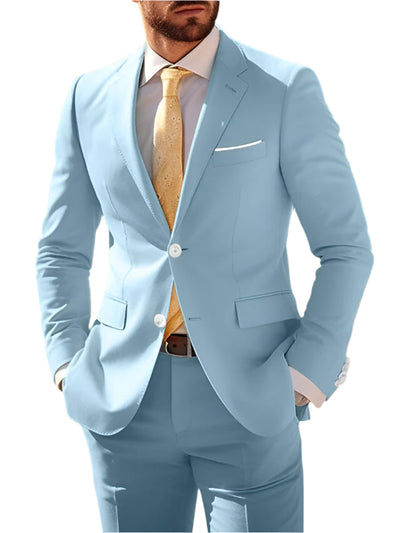 Herren Einreihiger mit Zwei Knöpfen Hochzeitsgast Anzug | 2-Teilig