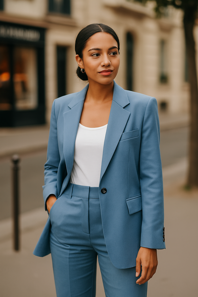 Damen Zweiteiler Anzug | Eleganter & bequemer Freizeitanzug mit weitem Schnitt