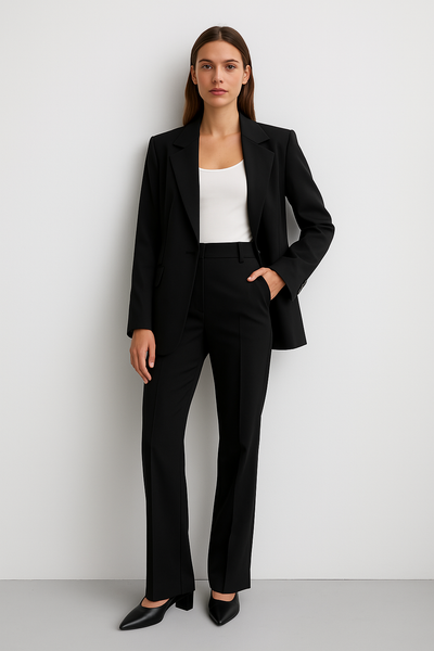 Damen Zweiteiler Anzug | Eleganter & bequemer Freizeitanzug mit weitem Schnitt