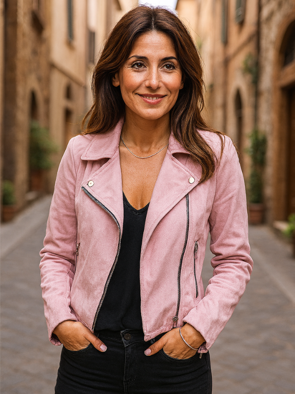 Damen Bikerjacke Mit Asymmetrischem Reißverschluss und Eleganten Details – Jacke Für Stilbewusste Frauen