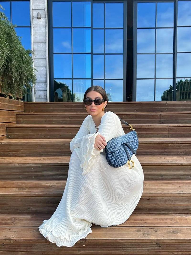 Damen Kleid Festlich mit Rüschen für Hochzeitsgast und Elegante Anlässe