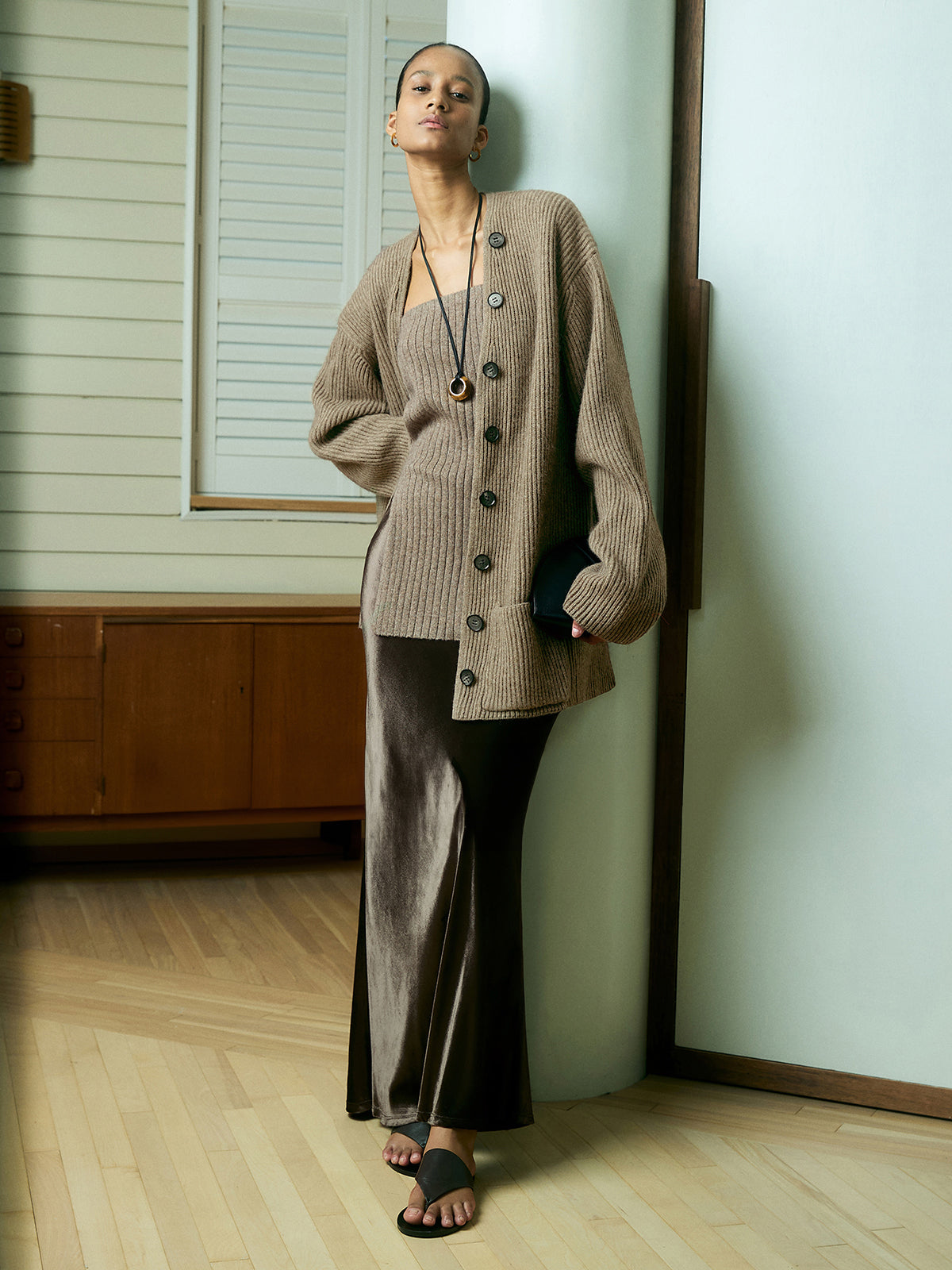 Damen Strickjacke Klassisch Elegante Cardigan