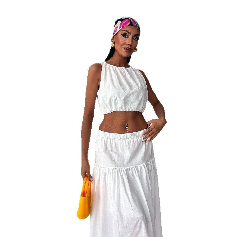 Damen Zweiteiliges Kleid Leicht Elegant Mit Gerafftem Oberteil