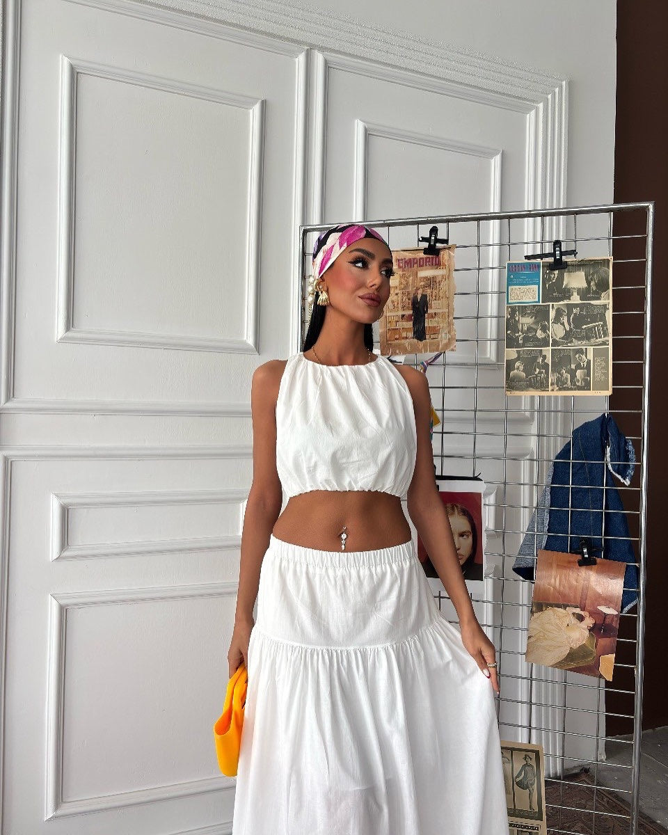 Damen Zweiteiliges Kleid Leicht Elegant Mit Gerafftem Oberteil