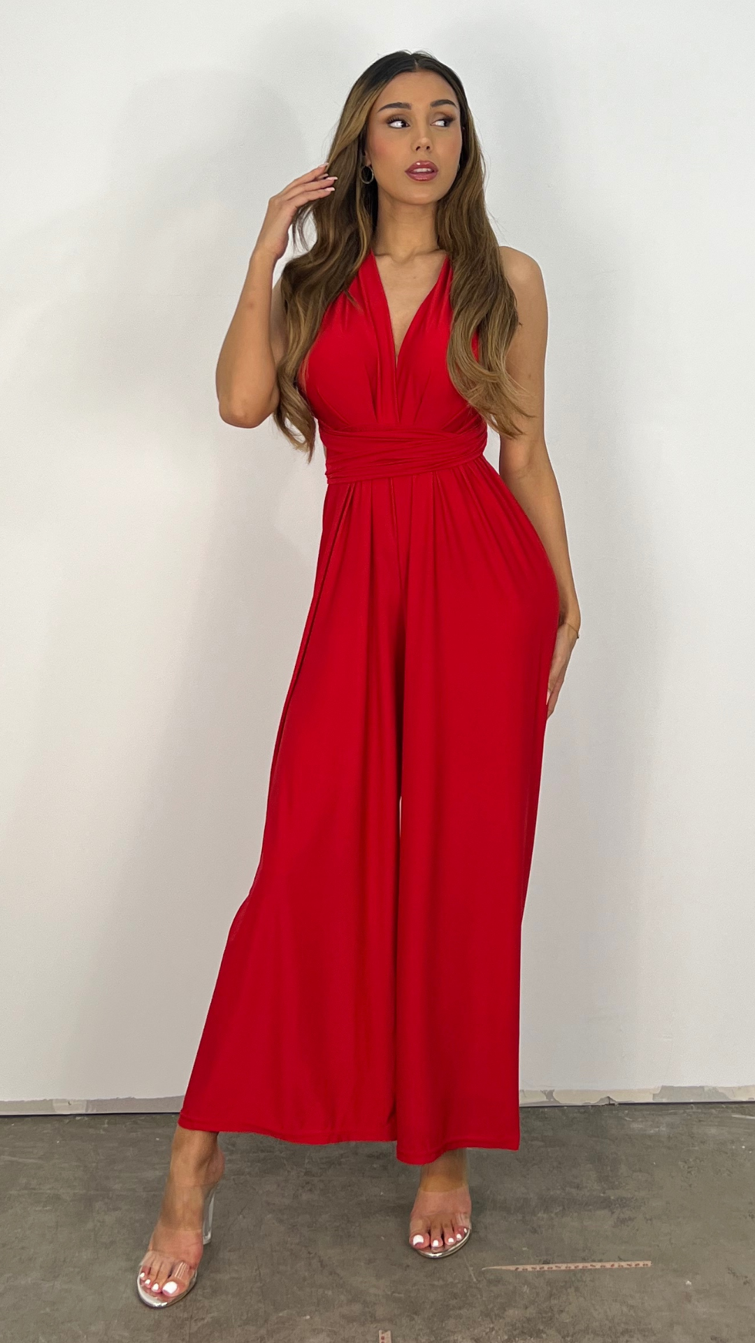 TINATII  Laure Jumpsuit - Modischer Einteiler mit weitem Bein