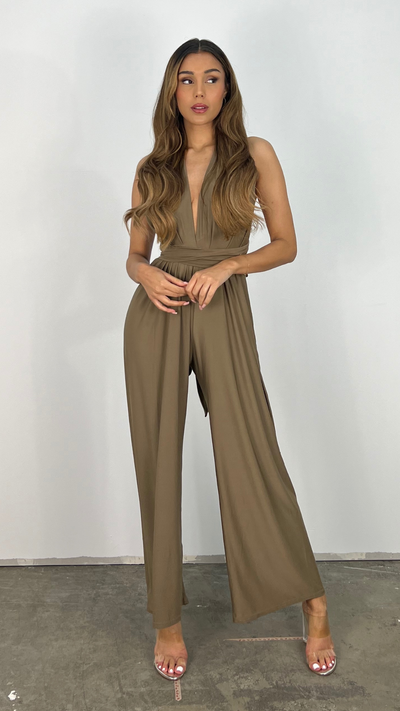 TINATII  Laure Jumpsuit - Modischer Einteiler mit weitem Bein