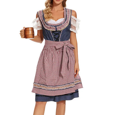 Damen Traditionelles Deutsch Oktoberfest Dirndl Kleid